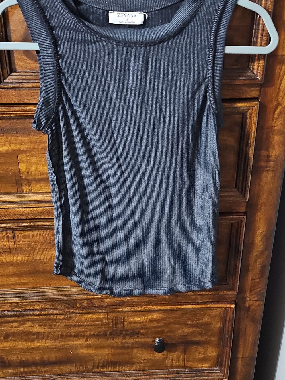Zenana Womens Black Mineral Washed Tank. Sz Small Like New